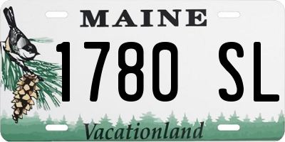 ME license plate 1780SL
