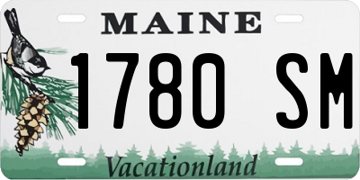 ME license plate 1780SM