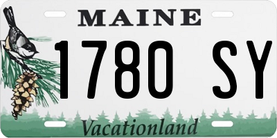 ME license plate 1780SY