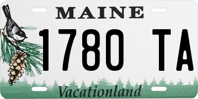 ME license plate 1780TA