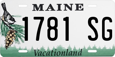 ME license plate 1781SG