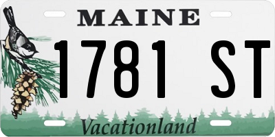 ME license plate 1781ST