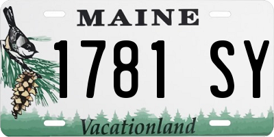 ME license plate 1781SY