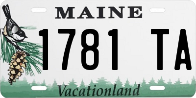 ME license plate 1781TA