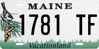 ME license plate 1781TF
