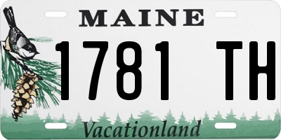 ME license plate 1781TH
