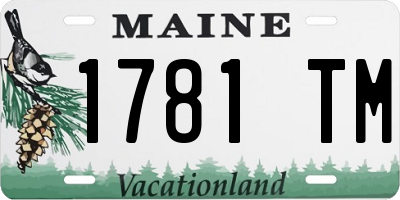 ME license plate 1781TM