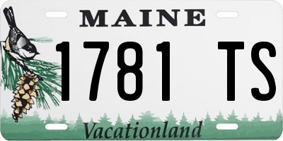 ME license plate 1781TS