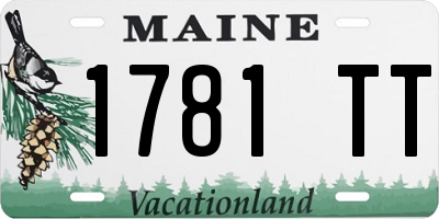 ME license plate 1781TT