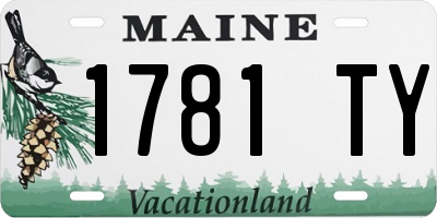 ME license plate 1781TY