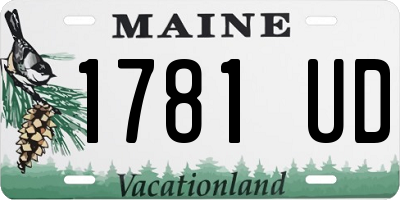 ME license plate 1781UD