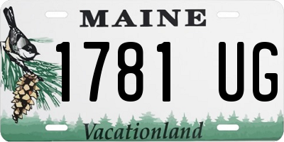 ME license plate 1781UG