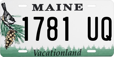 ME license plate 1781UQ