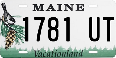 ME license plate 1781UT