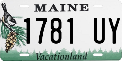 ME license plate 1781UY