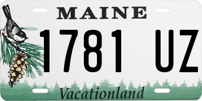 ME license plate 1781UZ