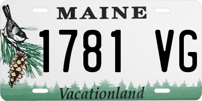 ME license plate 1781VG