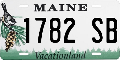 ME license plate 1782SB