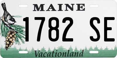 ME license plate 1782SE