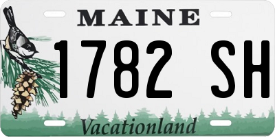 ME license plate 1782SH