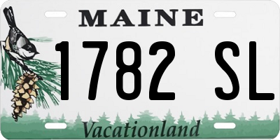 ME license plate 1782SL