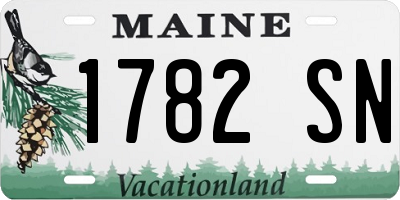 ME license plate 1782SN