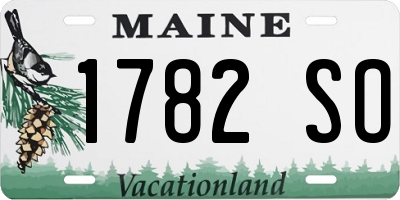 ME license plate 1782SO