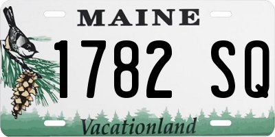 ME license plate 1782SQ