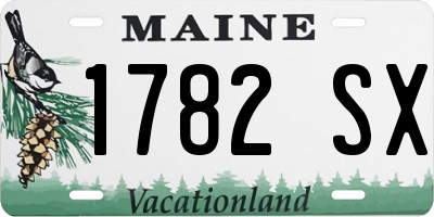 ME license plate 1782SX
