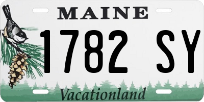 ME license plate 1782SY