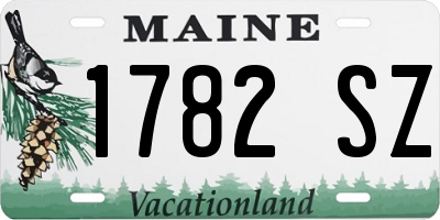 ME license plate 1782SZ