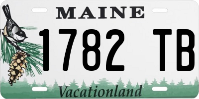 ME license plate 1782TB