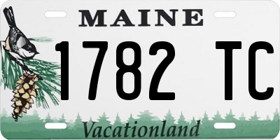 ME license plate 1782TC