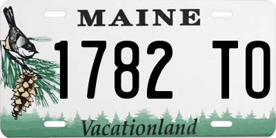 ME license plate 1782TO