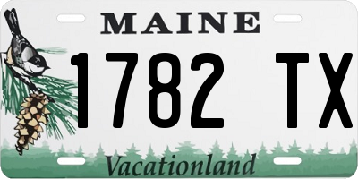 ME license plate 1782TX