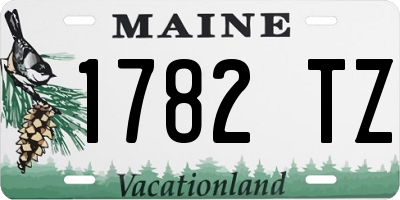 ME license plate 1782TZ
