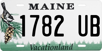 ME license plate 1782UB