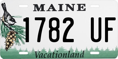 ME license plate 1782UF