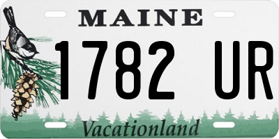 ME license plate 1782UR