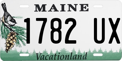 ME license plate 1782UX