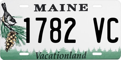 ME license plate 1782VC