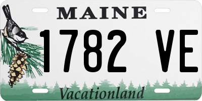ME license plate 1782VE