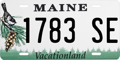 ME license plate 1783SE