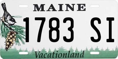 ME license plate 1783SI