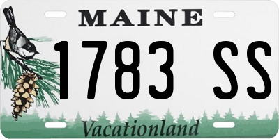 ME license plate 1783SS