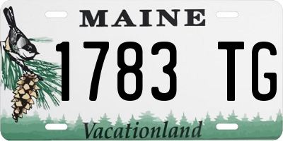 ME license plate 1783TG
