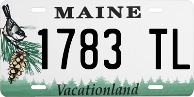 ME license plate 1783TL