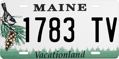 ME license plate 1783TV