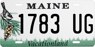 ME license plate 1783UG
