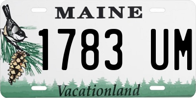 ME license plate 1783UM